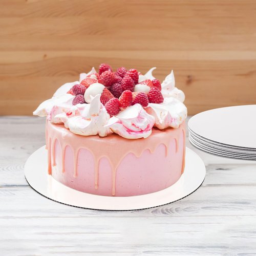 8 Pcs Cake Boards, White Cake Boards 10 inch Round, Food-Graded Cardboard Cake Rounds Cake Base, Waterproof and Oil-Proof for Cake DIY, Dessert and Crafts Display(White)