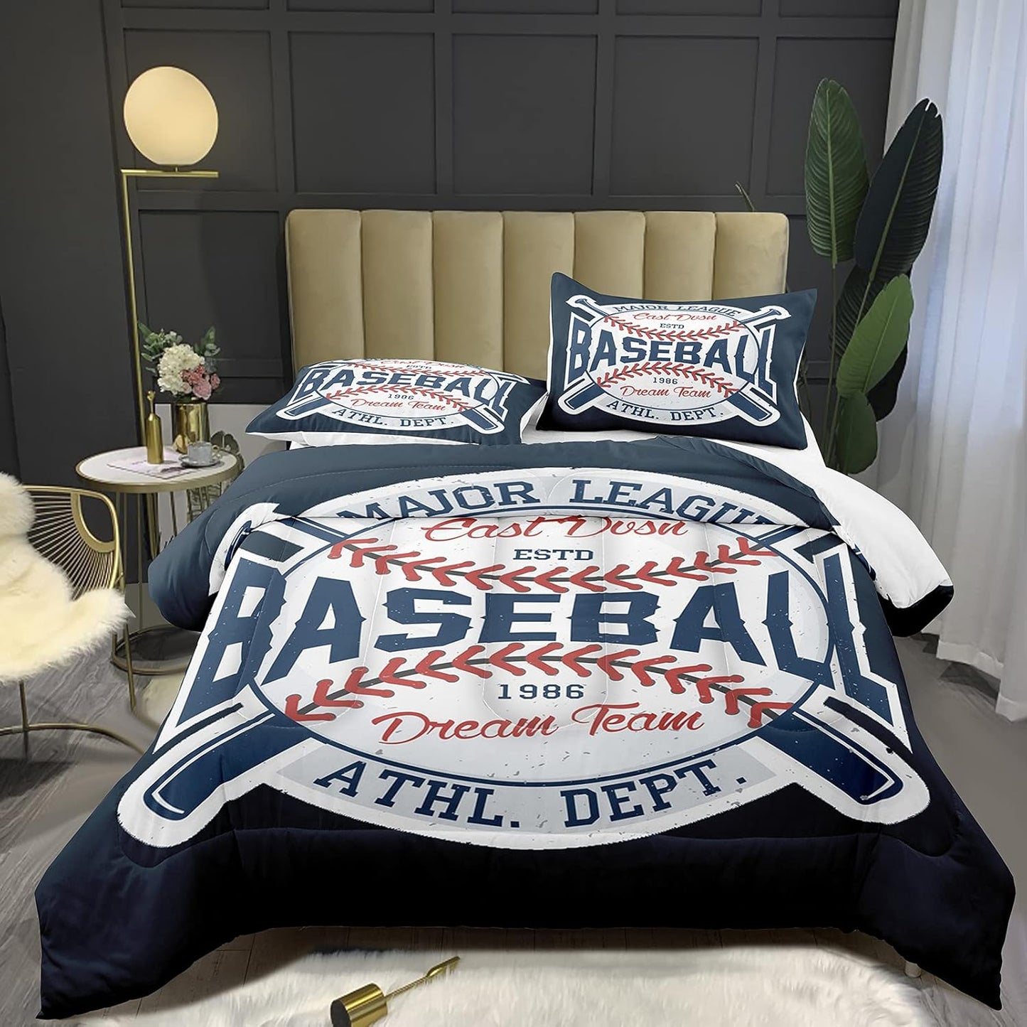 Bodhi Rainbow Graffiti Football Bedding for Boys & Teens - Full Comforter Set with Matching Pillowcases