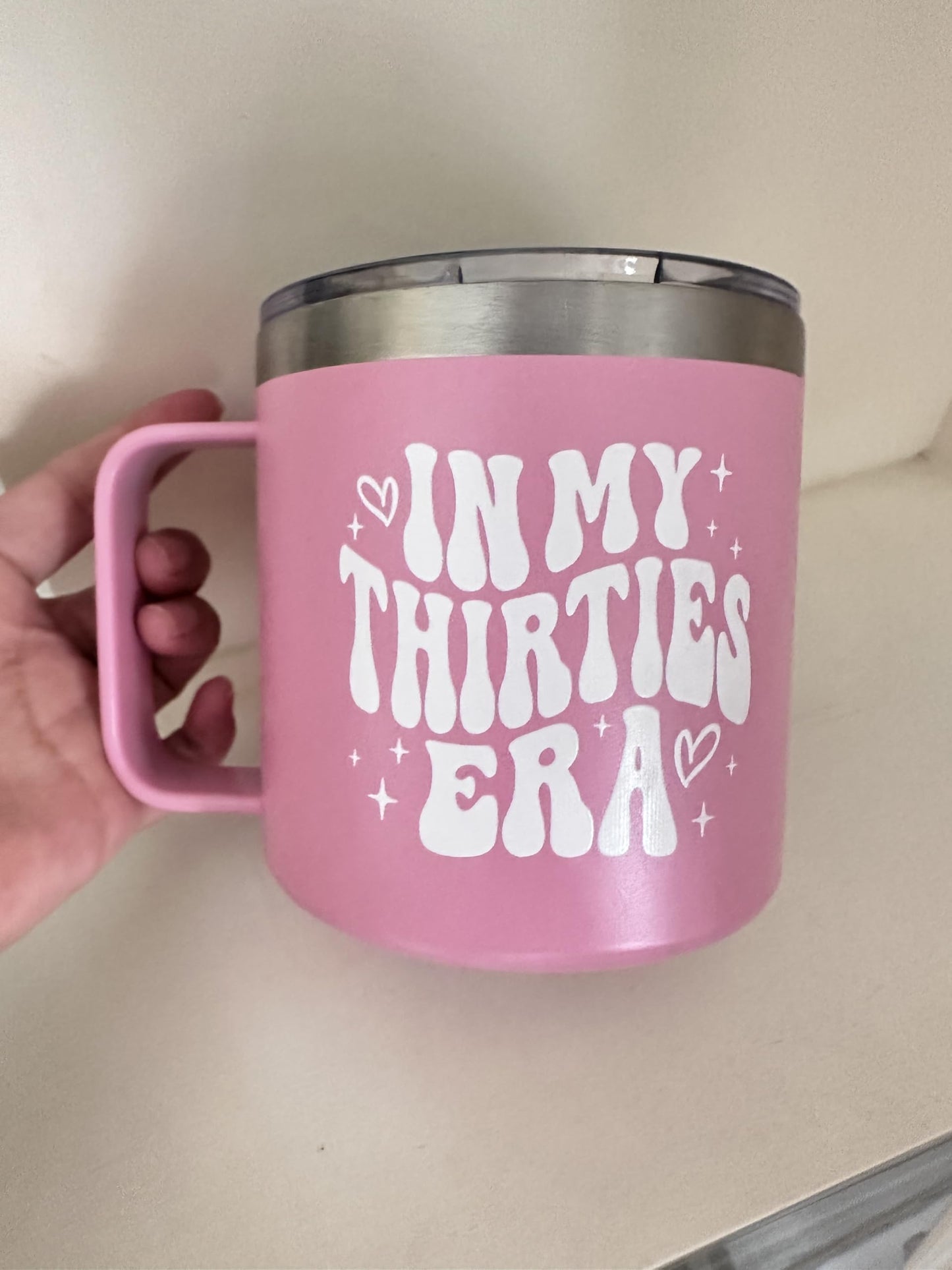 EXIGENT In My Thirties Era Coffee Tea Cup Mug Collectible 14Oz Ounces 30th Birthday Gifts 1995 Decorations (Pink_30, 14oz)