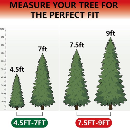 HOMEST Christmas Tree Storage Bag - Zippered Design with Wheels & Handles for 4.5-7 ft Trees | Red