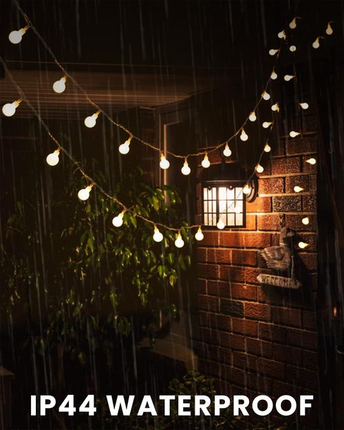 Globe String Lights - 43 Ft 100 LED Fairy Lights with Remote & Timer | Connectable Twinkle Lights for Indoor/Outdoor Decor - Warm White