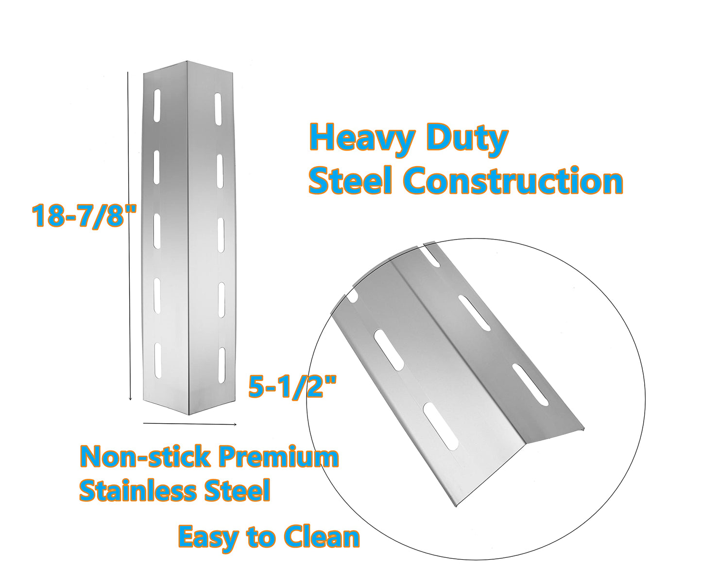 Stainless Steel Heat Plate and Grill Burner Replacement Kit for Nexgrill 720-0133
