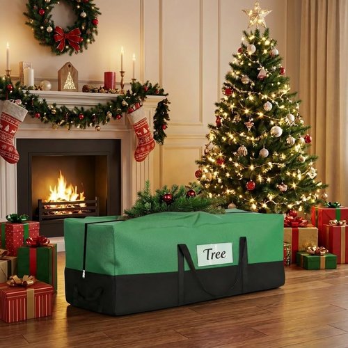 Christmas Tree Storage Bag - Heavy-Duty 600D Oxford for 8 Ft Artificial Trees | Durable Zipper & Handles