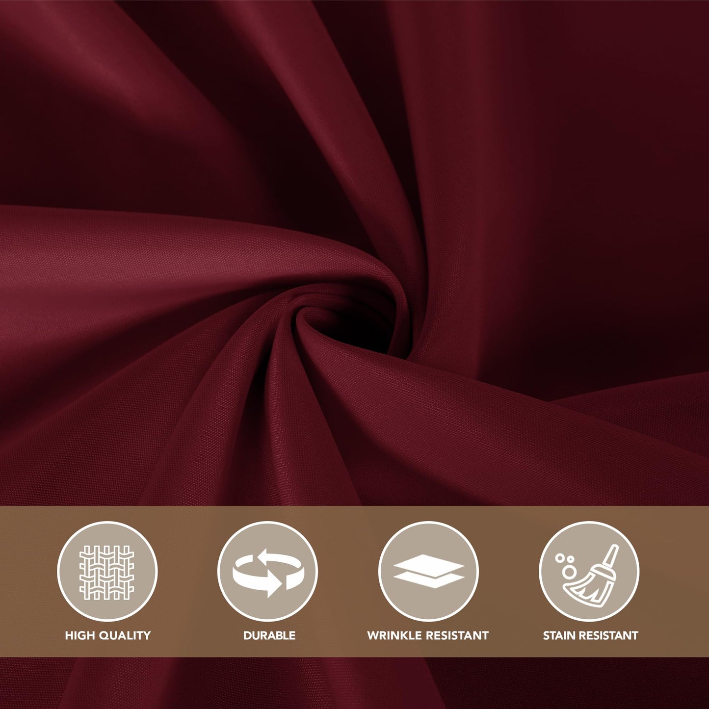 sancua Tablecloths for 8 Foot Rectangle Tables, 8 Pack - Washable Polyester Fabric Table Cloth for Chirstmas Party, Birthday, Banquet Reception, 60x120 Inch Burgundy