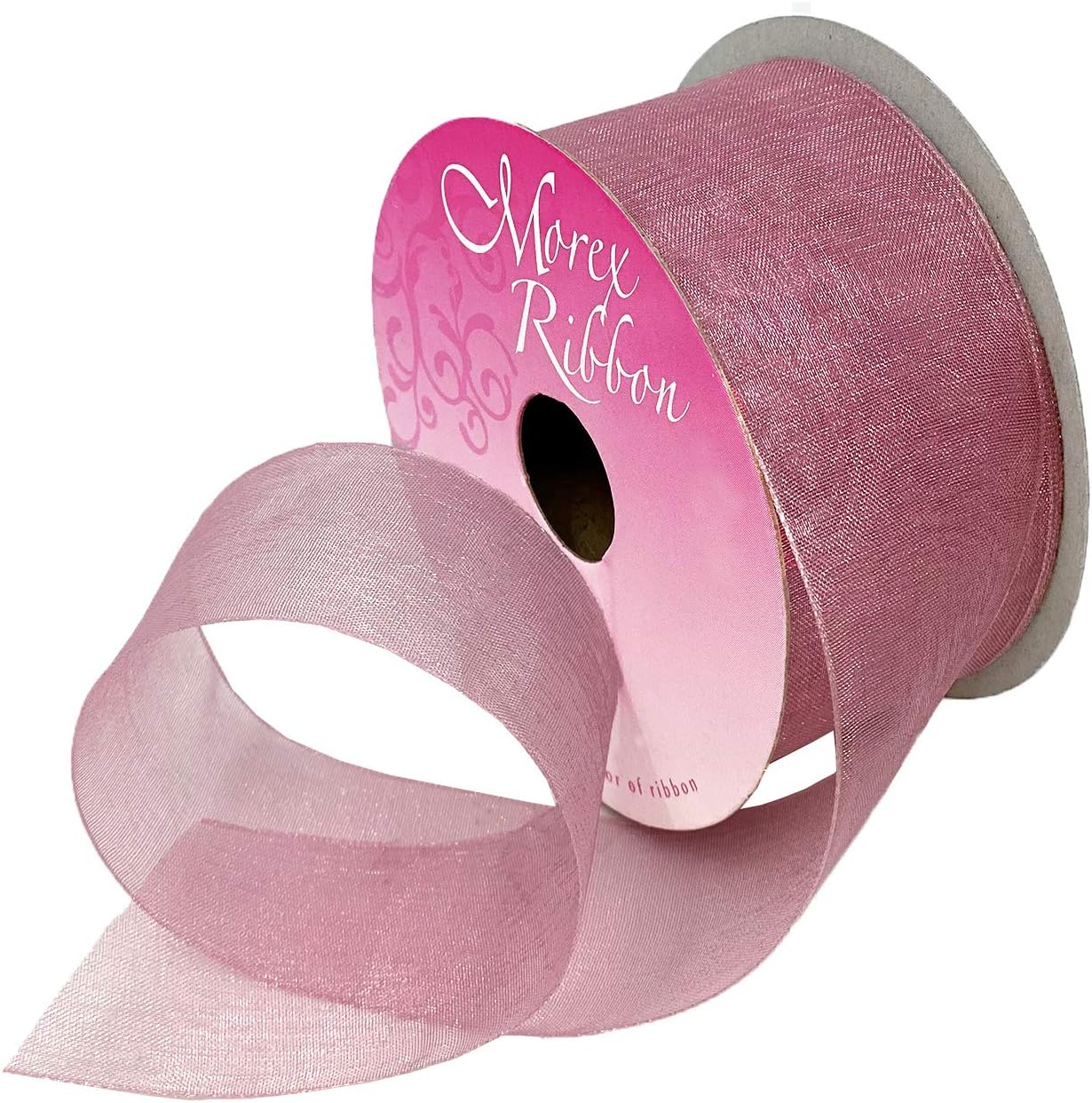 Red Organdy Nylon Ribbon - 5/8 Inch x 100 Yards | Morex 91803/100-609