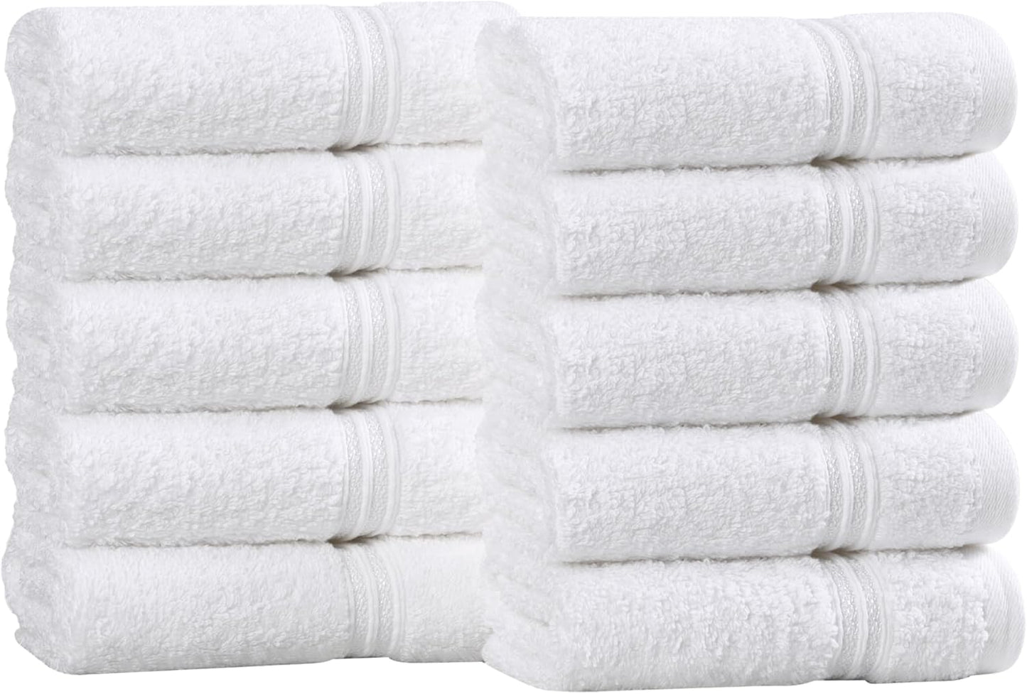 Superior Egyptian Cotton 6-Piece Towel Set, Bathroom Essentials, Towels For Bathroom, Apartment, Airbnb, Guest Bath, Face, Hand, Bath Towels, Washcloths, Absorbent, Fast Drying, Royal Purple