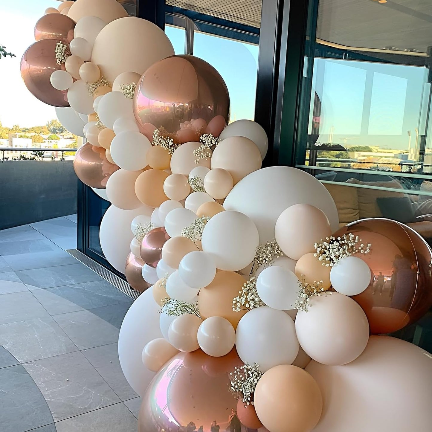 Voircoloria 110pcs Blush Balloons - 12 Inch Nude Latex Party Balloons for Weddings & Celebrations