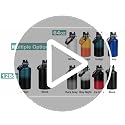 GAZLEMHO 64oz Insulated Water Bottle with Straw & Chug Lid - Ice Coke Variation