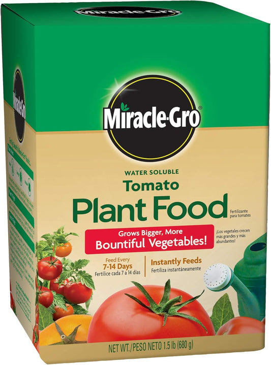 Miracle-Gro Tomato Plant Food - Water Soluble Formula for Thriving Plants | 1.5 lb Bag