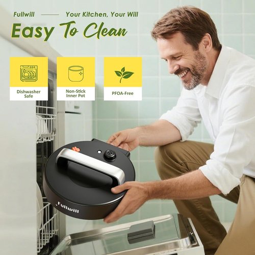 Fullwill 9-in-1 Electric Pressure Cooker - 12 Presets Multi Cooker, 6 Quart Nonstick Pot & More