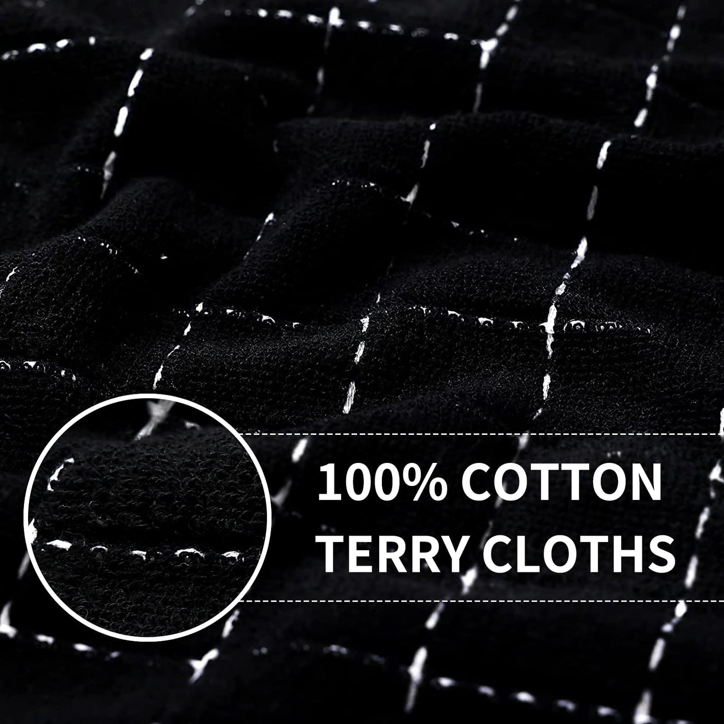 Homaxy 100% Cotton Terry Kitchen Dish Cloths, Ultra Soft and Absorbent Dish Towels for Kitchen, Suitable for Drying and Washing Dishes, 6 Pack, 12 x 12 Inches, Multiple Colour