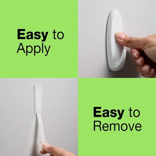 FrogTape ReMOVEables Heavy Duty Wall Hooks - No Damage & Easy to Remove - White - Holds Up to 5 lbs (Pack of 1)