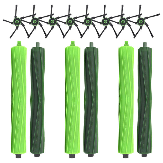 Replacement Parts Brushes Set for iRobot Roomba s9 (9150) s9+ s9 Plus (9550) s Series AI Robot Vacuum Kits (3 Set Rubber Brushes, 8 Side Brushes)