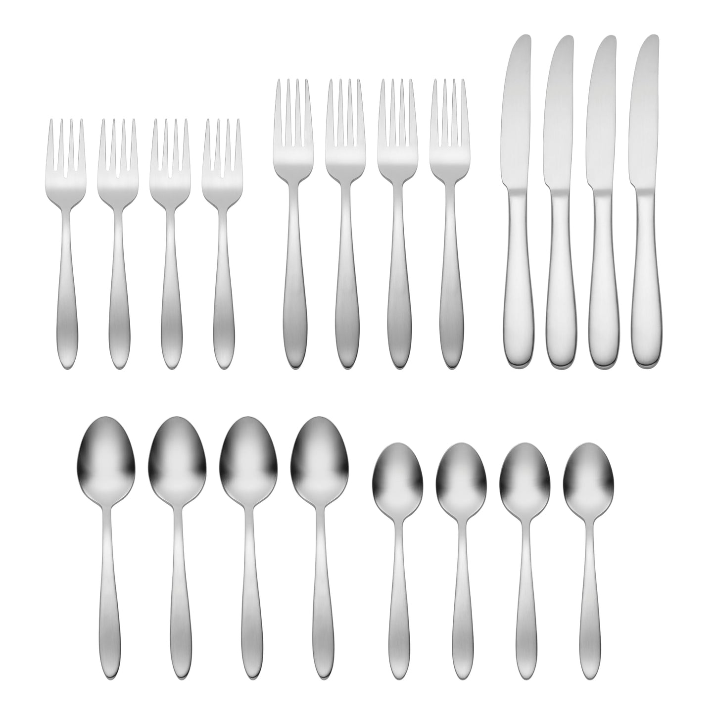 Oneida B336020DJCP Mooncrest 20-Piece Everyday Flatware Set