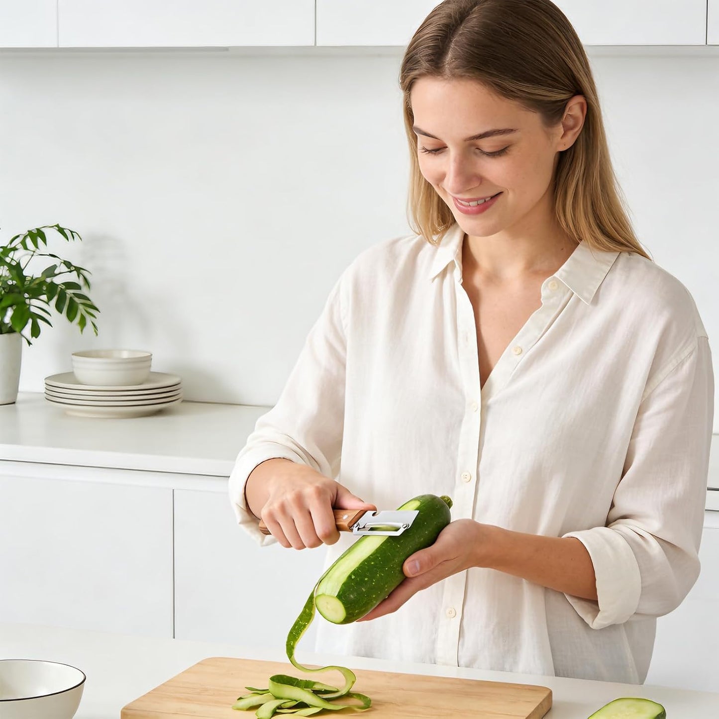 Skiennix 2-in-1 Vegetable Peeler - Premium Multifunctional Tool with Built-in Bottle Opener | Ideal for All Fruits & Vegetables