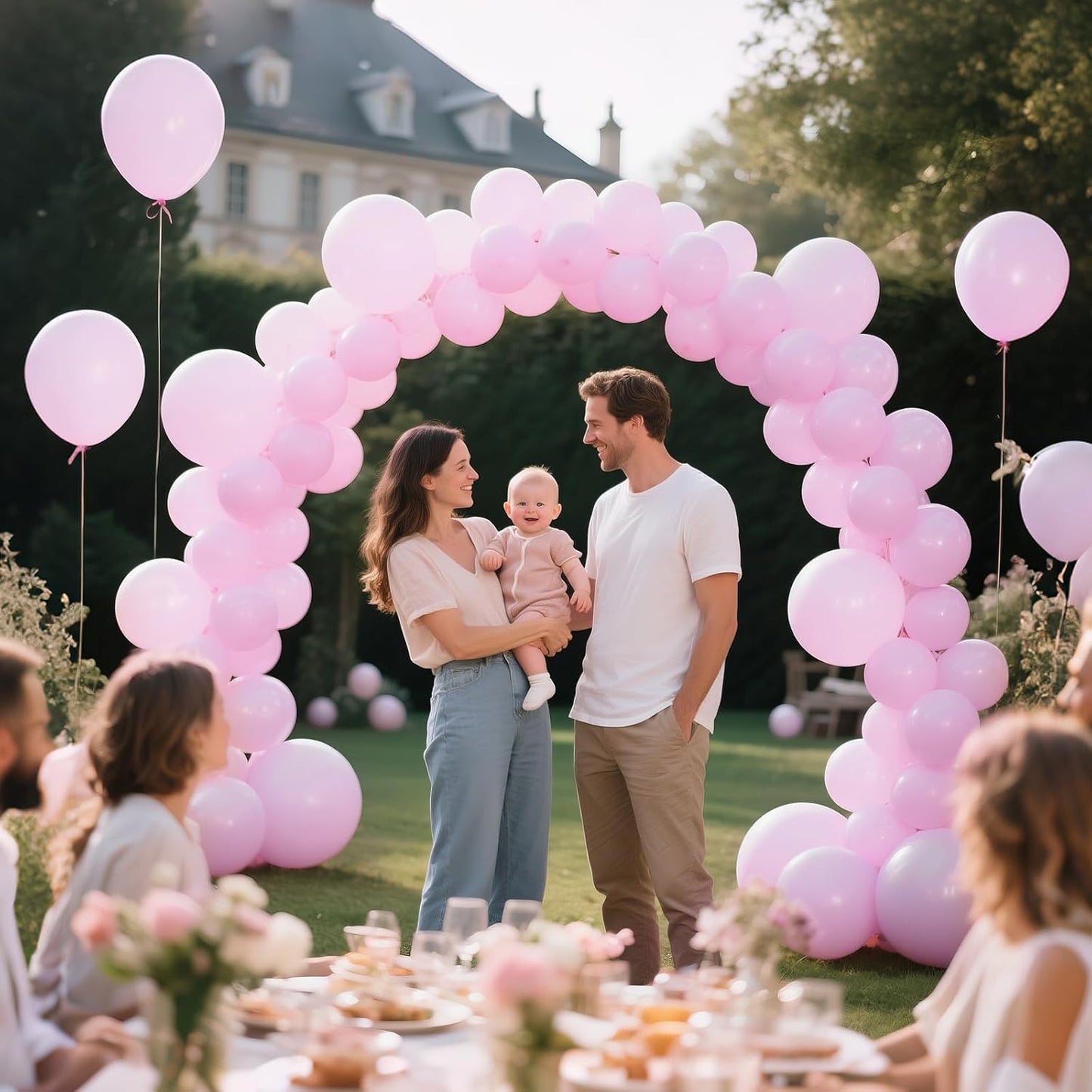 Pastel Pink Balloons by [Brand Name] - 12 Inch Latex Balloons for Birthday Party & Baby Shower | 110 Pack
