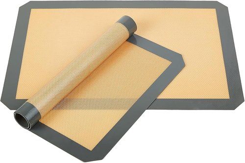 Inmorven Non-Stick Silicone Baking Mats - Food Safe & Reusable Heat Resistant | 2-Pack Set