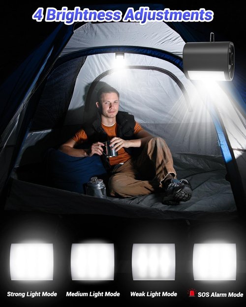 Dr.meter Air Pump - 3600mAh Rechargeable Mini Pump with Camping Light | Fast Inflate/Deflate for Inflatables