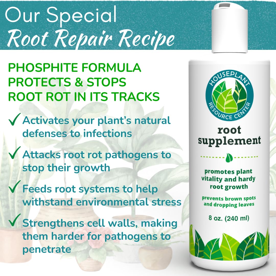 Root Rot Repair - Houseplant Recovery Drops for Overwatering & Shock | Heals Roots & Prevents Yellowing (8 oz)