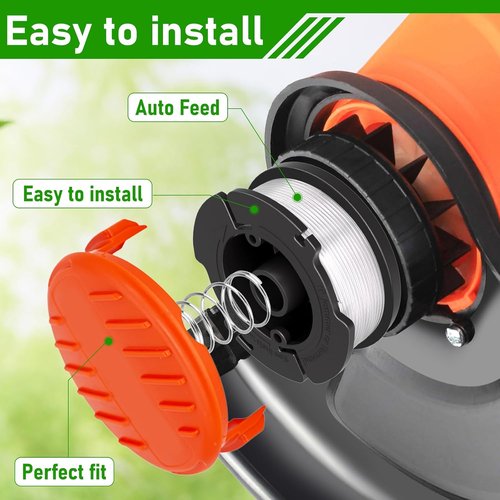 Hechuang AF-100 Weed Eater Spool - 6 Pack Replacement Trimmer Spools with 30ft 0.065'' Line
