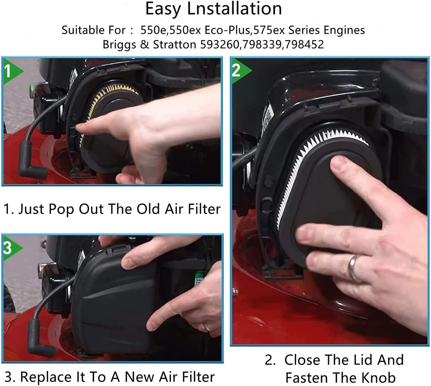 Toro Air Filter - Premium Replacement for Recycler 22 Inch Mowers | Includes 2 Filters, Spark Plug & Spring