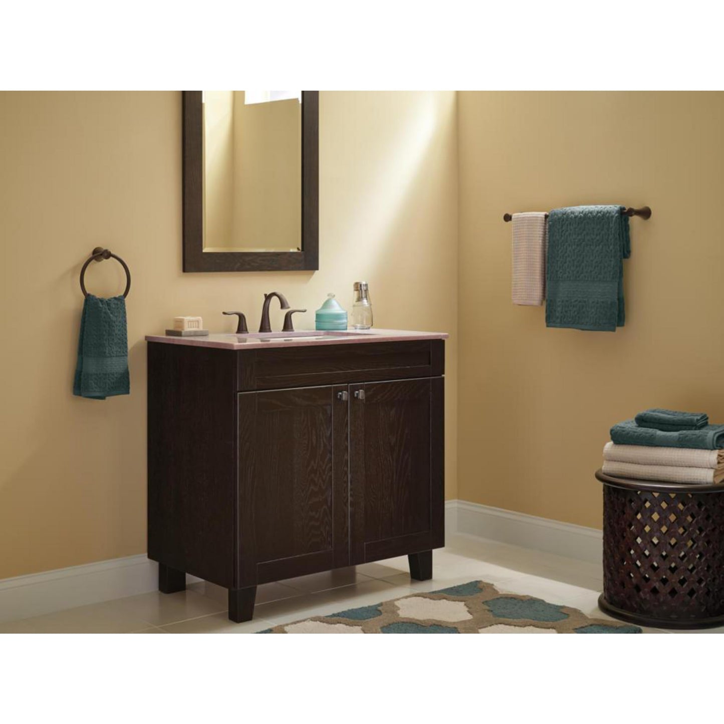 Delta Faucet 73824-RB Lahara Towel Bar, 24", SpotShield Venetian Bronze