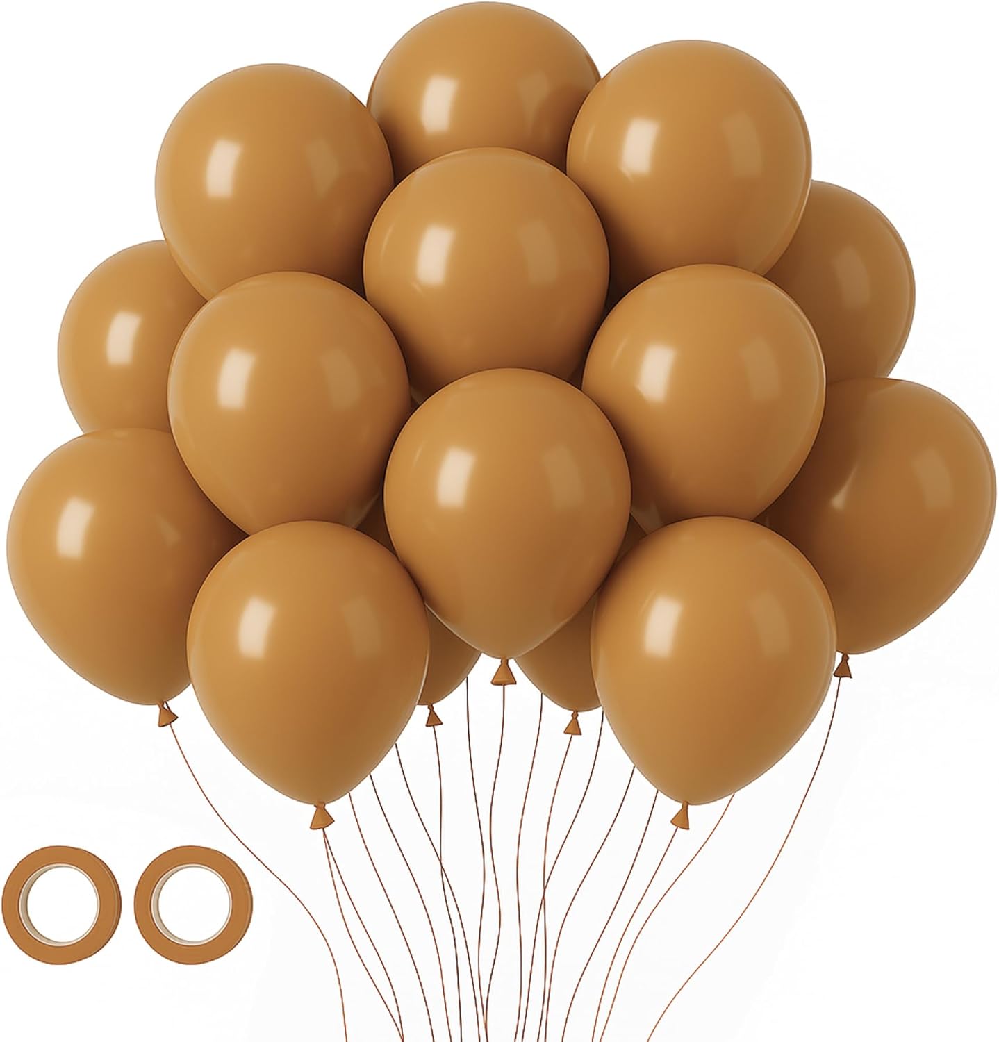 Voircoloria 12-Inch Khaki Balloons - 105-Pack Latex Party Balloons for Birthdays & Weddings