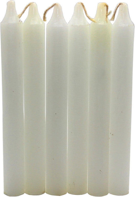36 Pack of 6 Inch White Taper Candles - Elegant Home Decor & Party Essentials