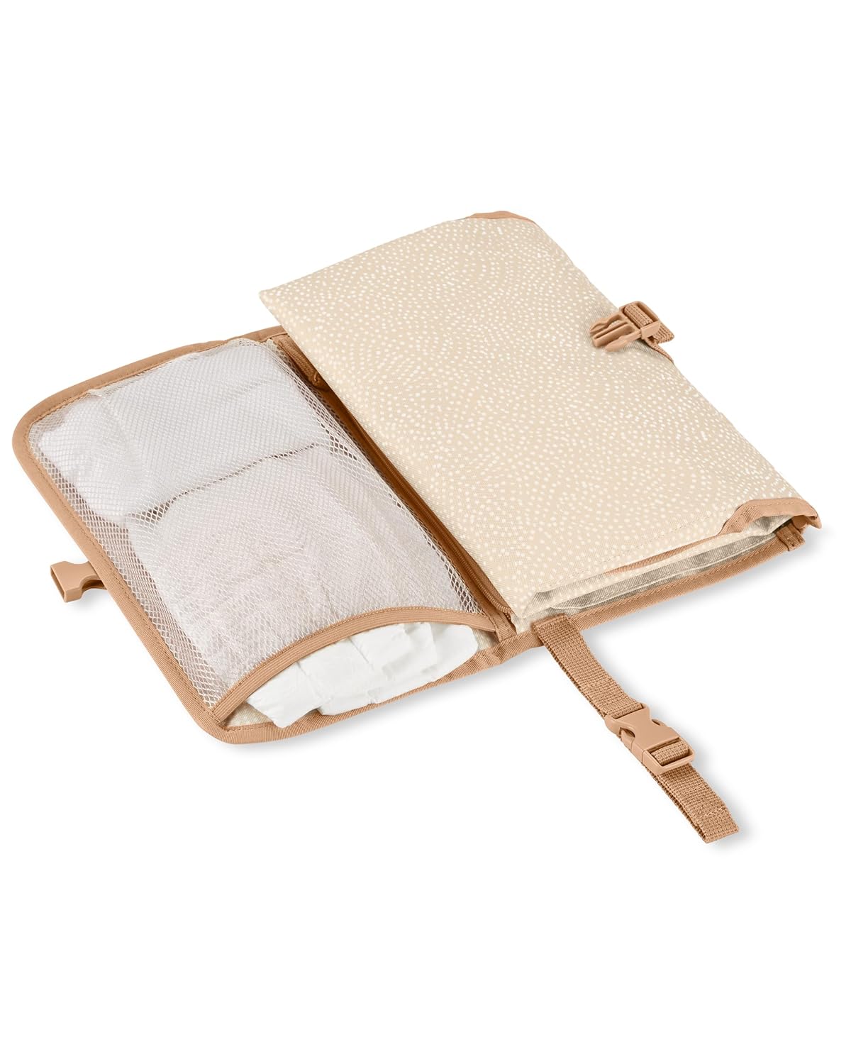 Skip Hop Portable Baby Changing Pad - Pronto Design in Beige Swirl Dot for On-the-Go Convenience