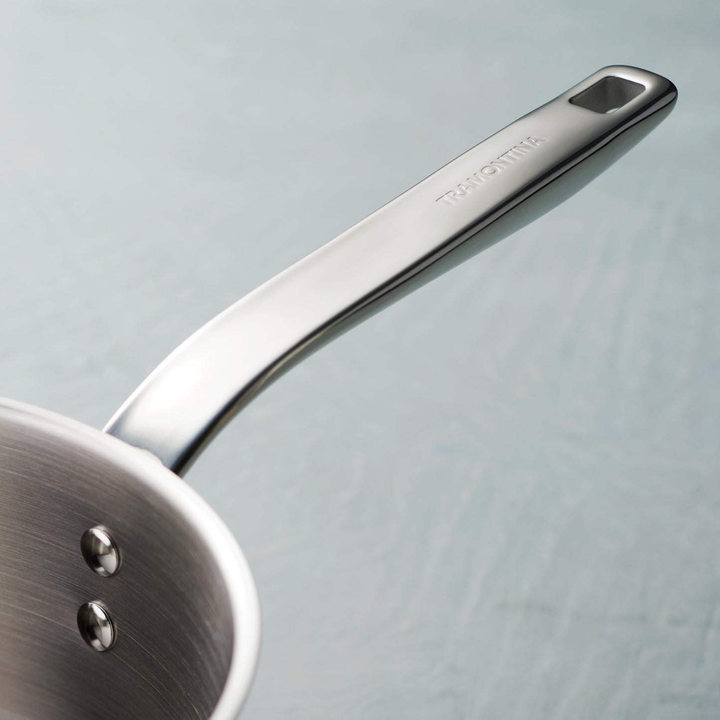 Tramontina Tempo Tri-Ply Base Stainless Steel 3-Quart Sauce Pan with Glass Lid, Induction-Ready Saucepan, Oven-Safe, Dishwasher-Safe