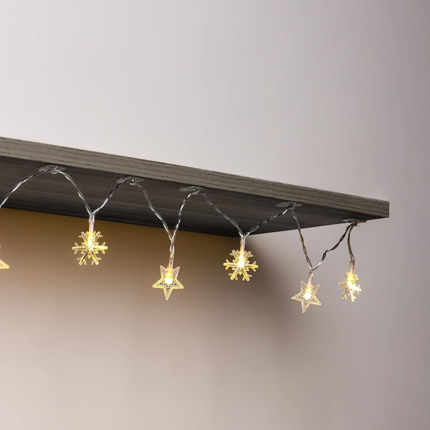 MOVELYST Mini Clear Light Clips - 100 Damage-Free Indoor Wall Hooks with 120 Adhesive Strips for Easy Hanging