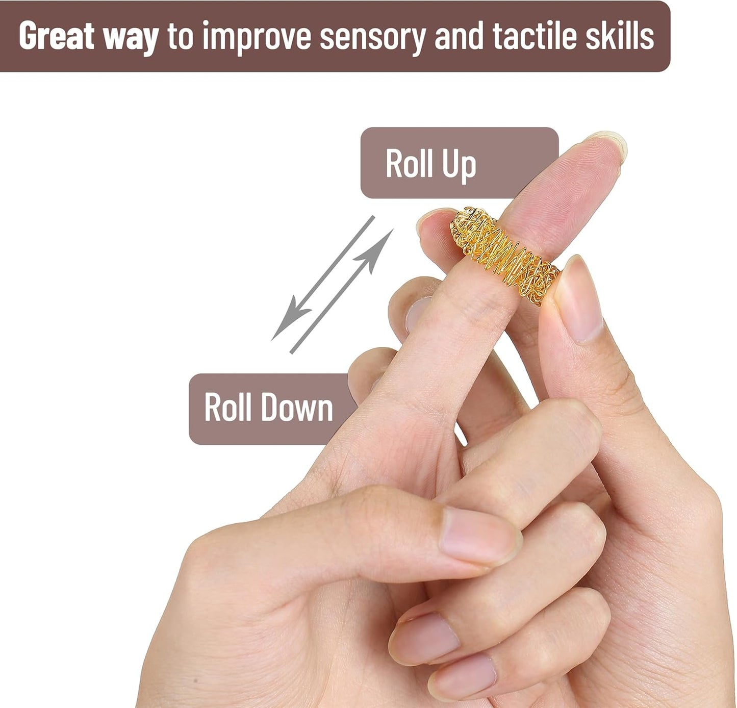 Mr. Pen Spiky Sensory Rings - 10 Pack Jewel Tones | Stress Relief Fidget Toys for Anxiety & ADHD