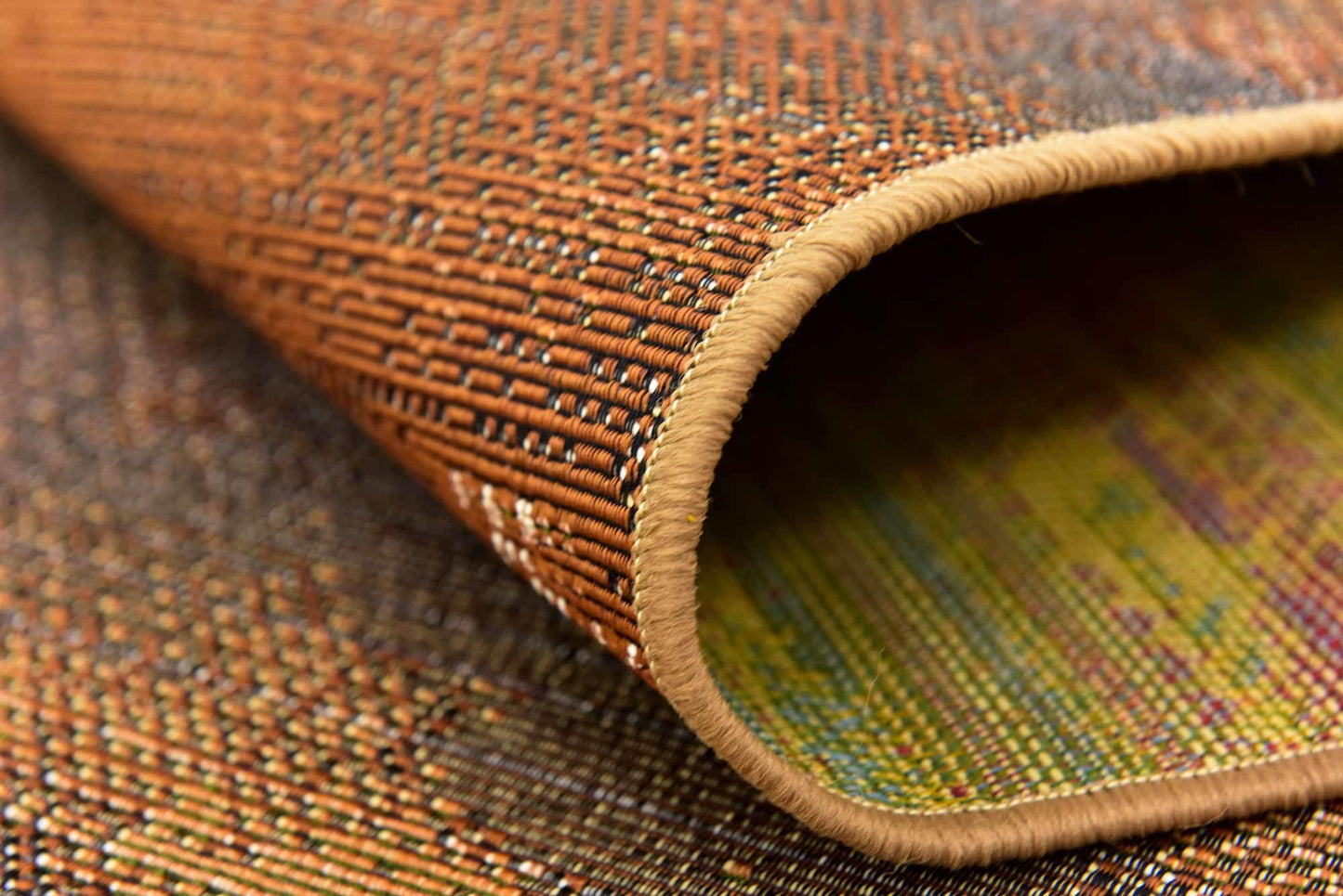 Unique Loom Outdoor Modern Collection Area Rug - Shore (5' 4" Square, Brown/ Beige)