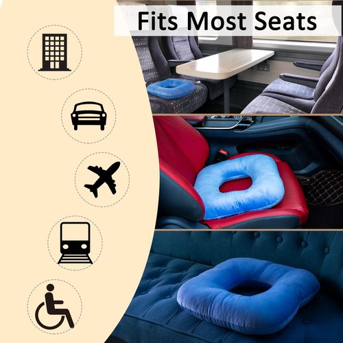 Hshbxd Donut Pillow for Tailbone Pain Relief, Wheelchair Cushion for Hemorrhoids and Bed Sores, Pregnancy, Donut Pillow Suitable for Office, Long Travel, Car and Home Sofa