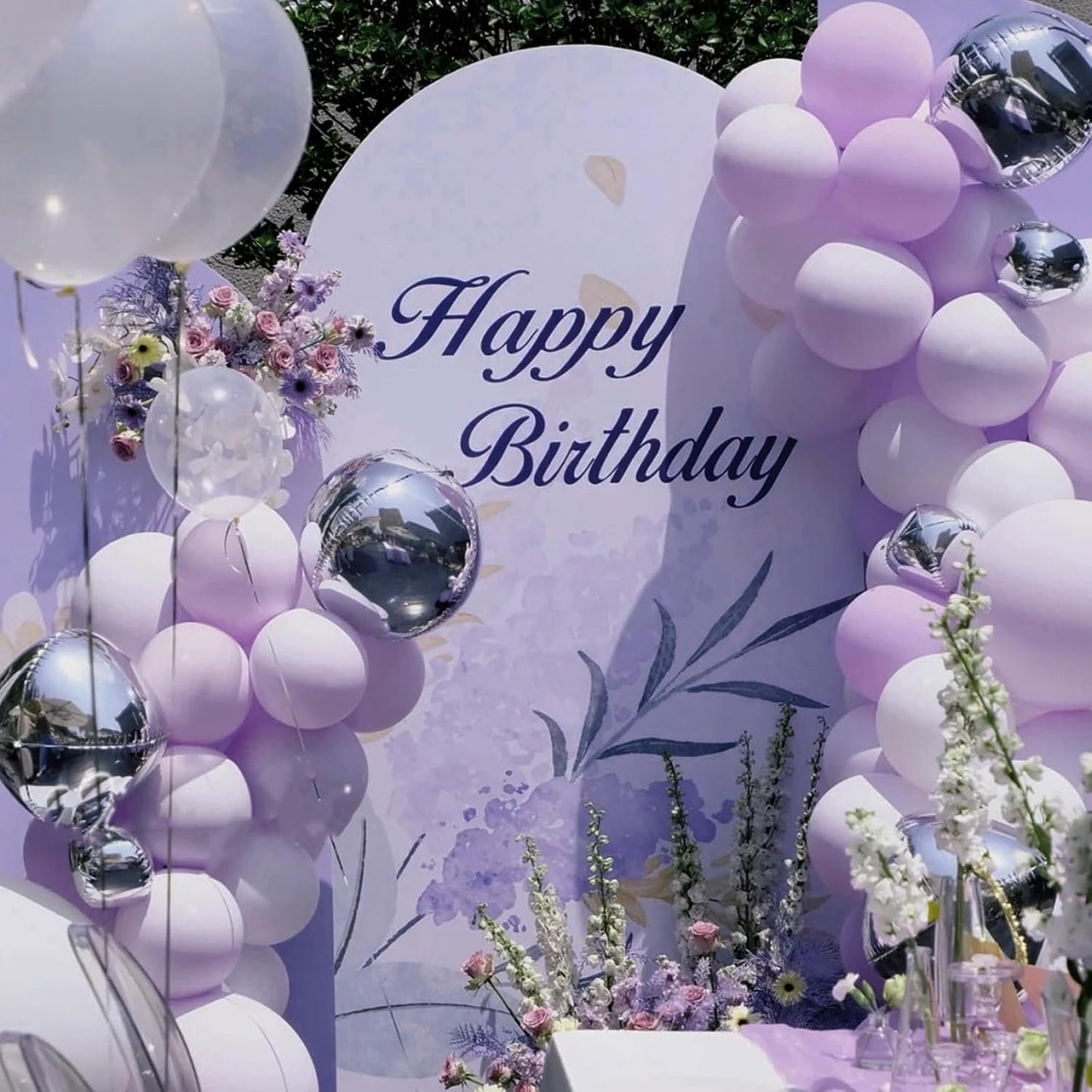 Voircoloria Lilac Balloon Garland Kit - 90-Pack of 5-18 Inch Balloons for Weddings, Birthdays & Parties
