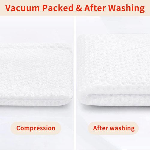 Homaxy 100% Cotton Waffle Weave Kitchen Dish Towels, Ultra Soft Absorbent Quick Drying Cleaning Towel, 13 x 28 Inches, 18-Pack, White