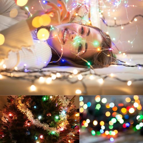 CYLAPEX LED Fairy Lights - 6 Pack Multicolor Battery Operated String Lights | 7ft 20 LEDs for Christmas & Parties
