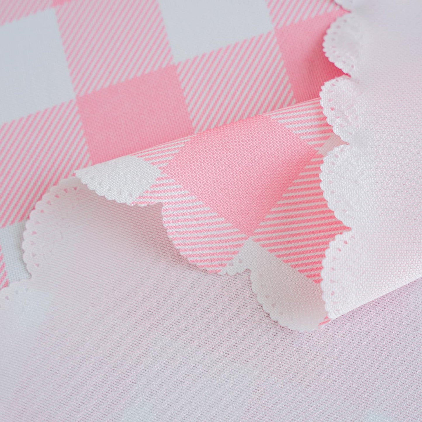 MANGATA CASA Pink Gingham Tablecloth for Rectangle Tables- Checkered Table Cloth Waterproof Kitchen & Table Linens-Polyester Buffalo Plaid Wrinkle Free Table Cover(Baby Pink 60x84in)