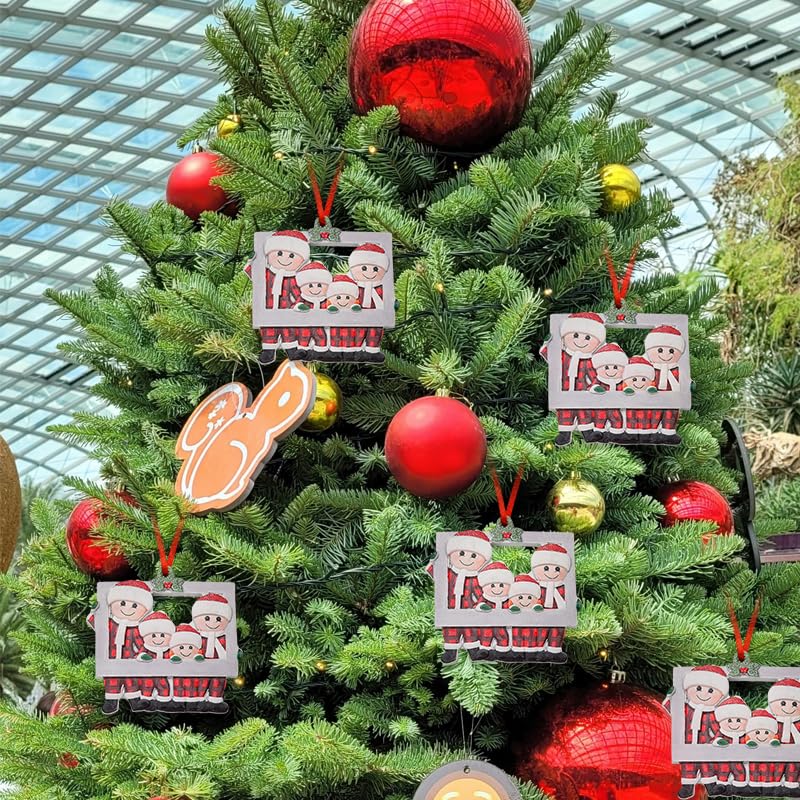Personalized Family Christmas Ornaments of 4 Tree Photo Frame Holiday