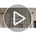 MYSKY HOME Blackout Plaid Linen Curtains 52W x 84L Double Panel Set for Living Room, Insulated & Privacy, Black