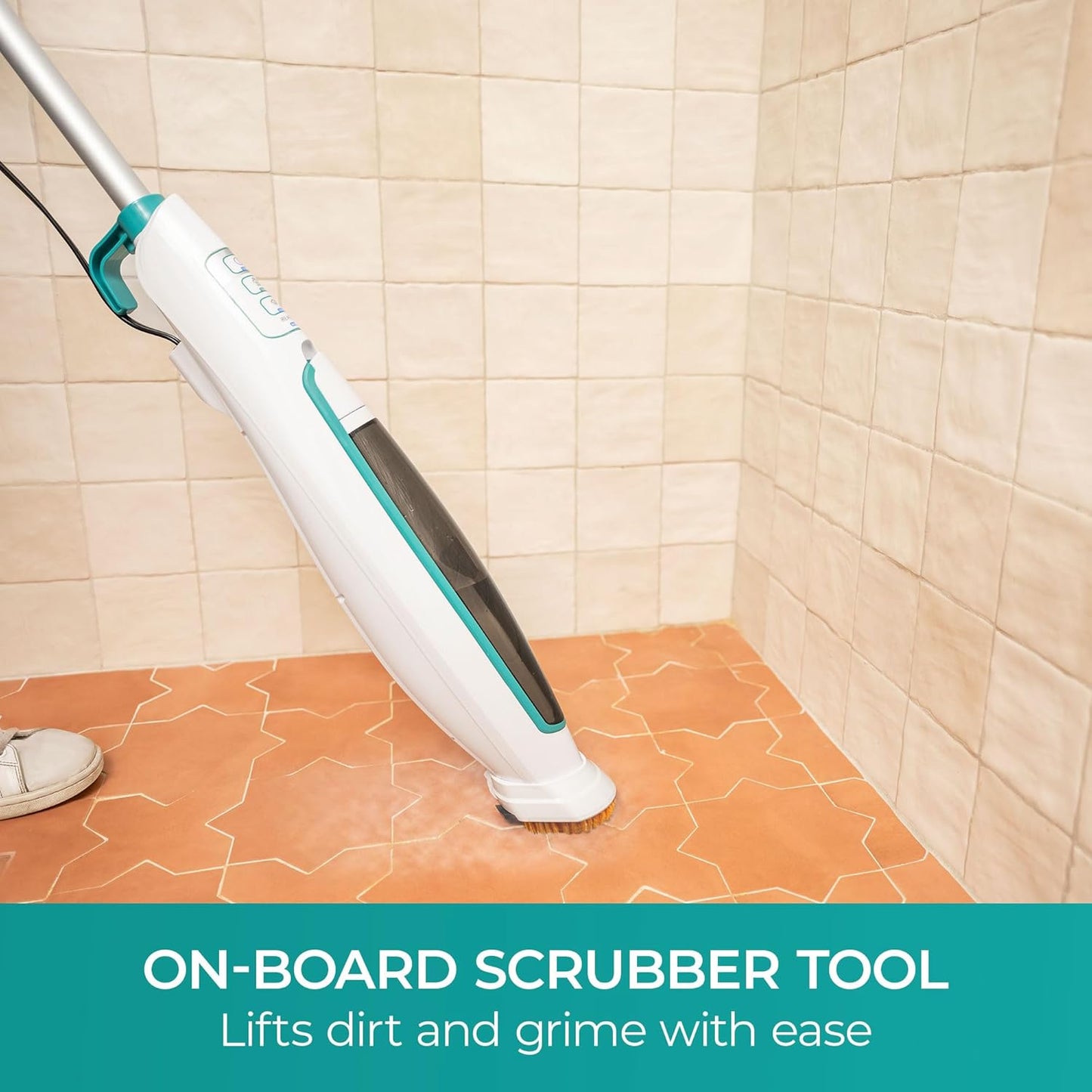 Kenmore SM2060 S200 Series Steam Mop - Quick-Heating Floor Cleaner with Easy Scrubber & 2 Washable Pads