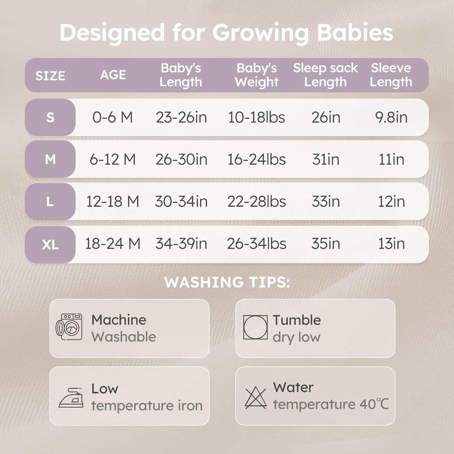 Yoofoss Baby Sleep Sack - Organic Cotton Wearable Blanket for Infants | 1.0 Tog, Long Sleeve, 6-12 Months