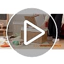SETVSON Rattan Storage Basket with Lid, 65L Foldable Woven Bins for Bedroom & Laundry