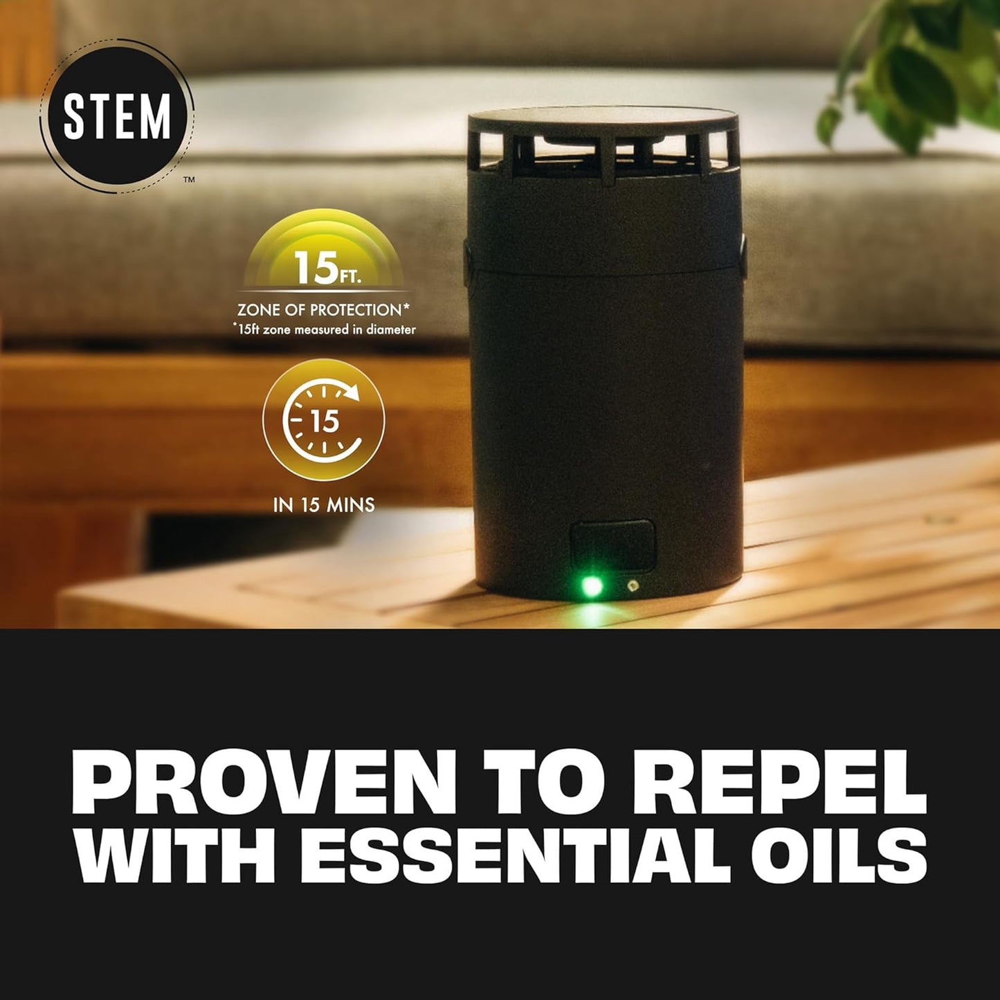STEM Zone Mosquito Repellent Refill Pods - Easy Outdoor Insect Protection with Essential Oils | 2 Count