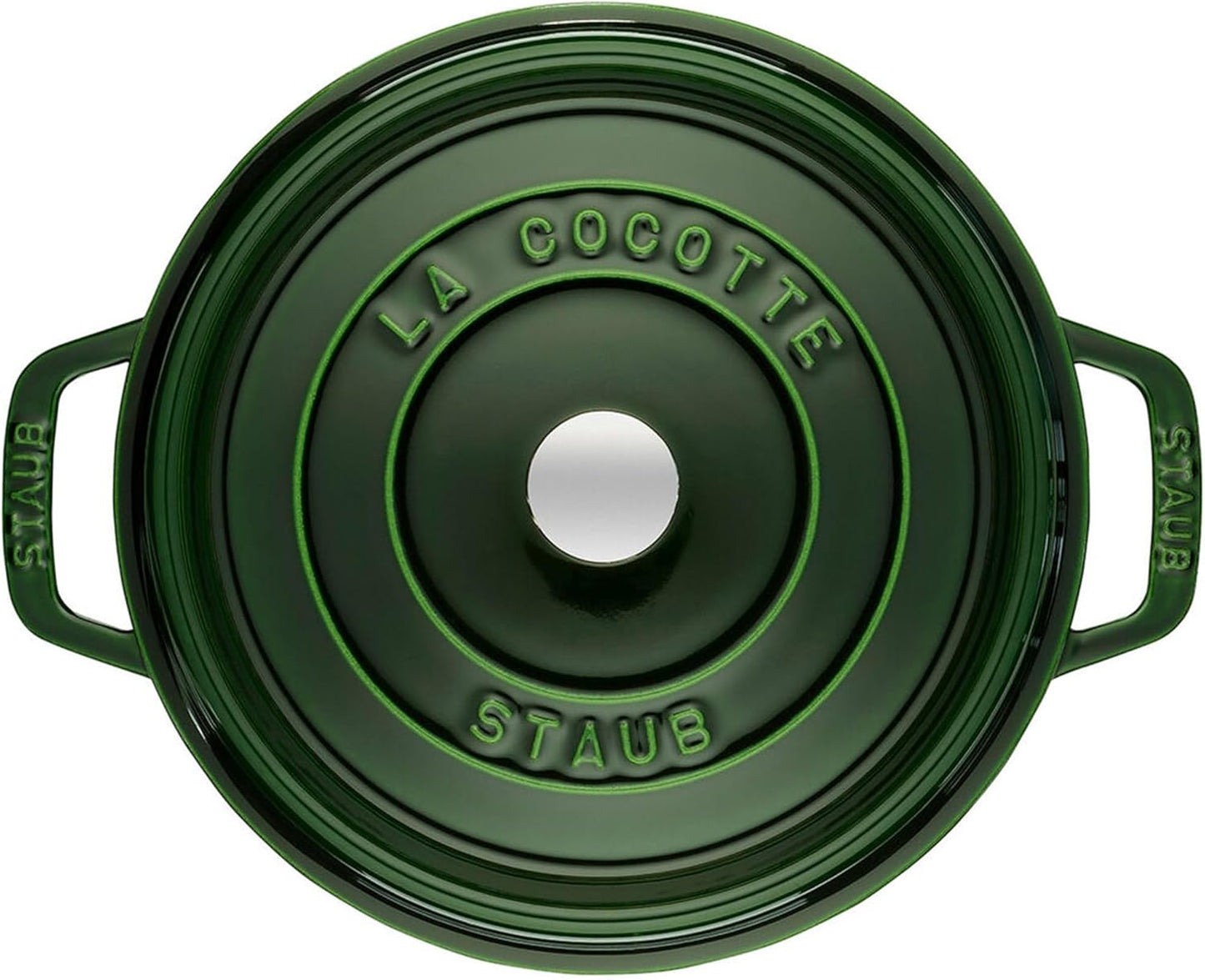 Staub 5.5 Quart Round Cocotte - Elegant Basil Color for Perfect Cooking