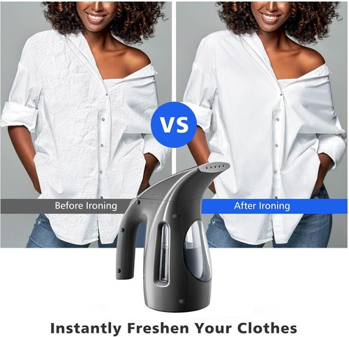 HiLIFE Portable Handheld Clothes Steamer - 700W Powerful Steam, 240ml Capacity, Black