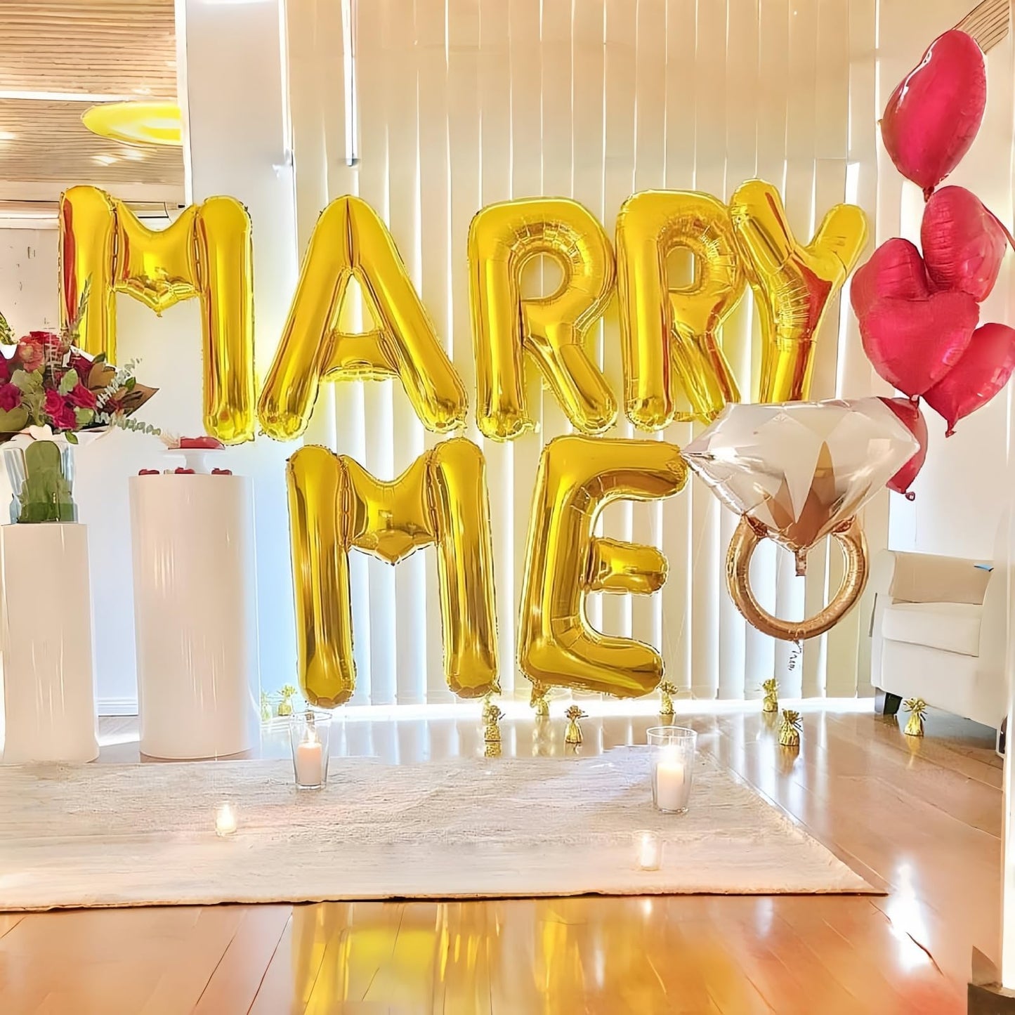 40 Inch Foil Letter Balloon, Big Alphabet R Word, Large Self Inflating Gold Decor for Custom Name, Helium Balloons for Women Birthday Party Anniversary Decoration Supplies