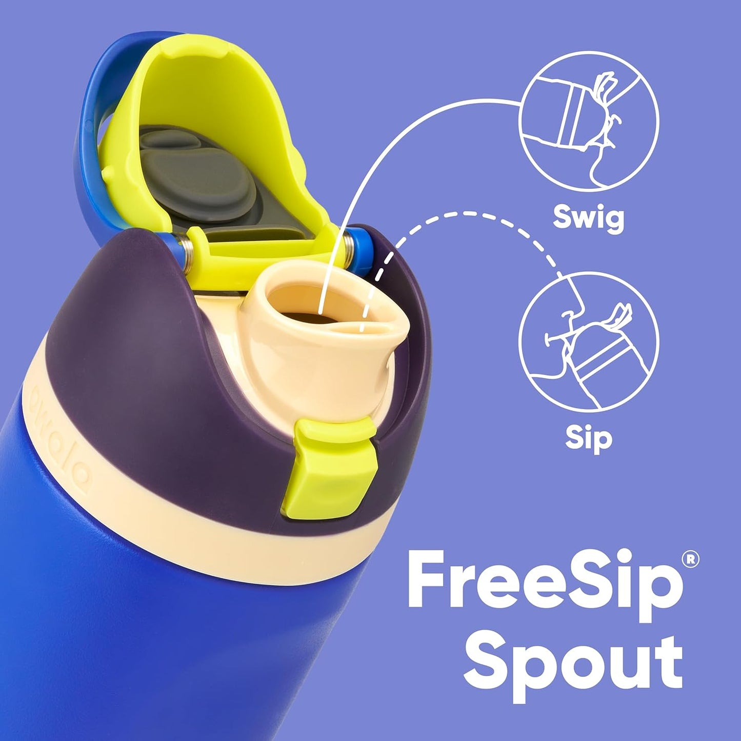 Owala Kids FreeSip Water Bottle - Insulated Stainless Steel with Straw, BPA-Free, 16 oz | Celestial Sphere
