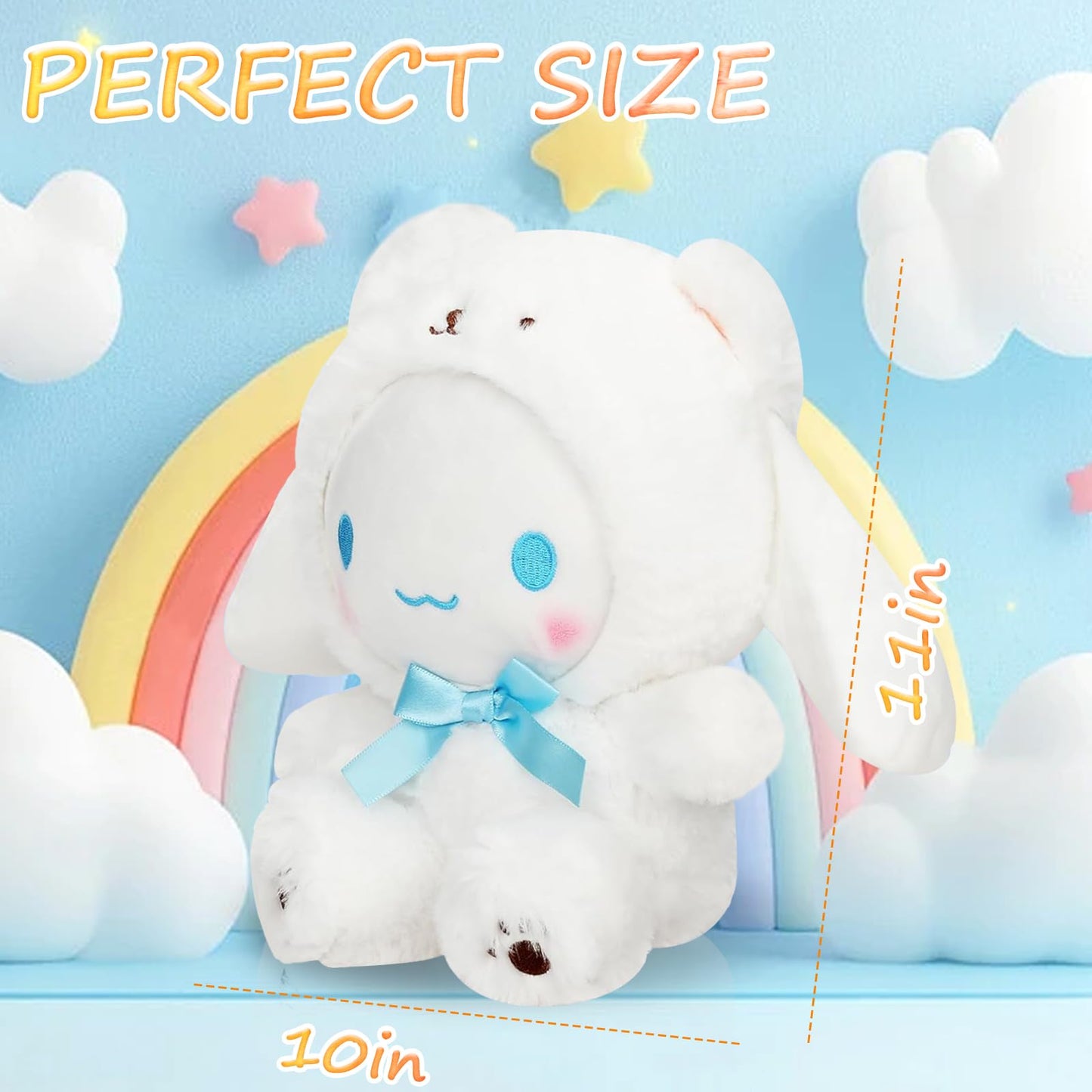 JBSBAQI Plush, Kawaii Cartoon Plush Figure Toy, Cute Stuffed Animal Pillow, Cartoon Theme Party Favor for Boys and Girls Fans Birthday Gift 11 * 10in (A)