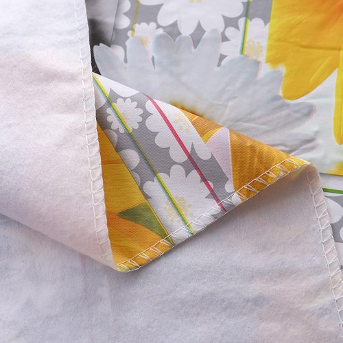 Heavy Duty Vinyl Tablecloth with Flannel Backing Waterproof Oil-Proof Plastic Table Cloth Stain-Resistant Wipeable Rectangle or Square Table Cover for Indoor and Outdoor ( Sunflower, 60X84 Inch)